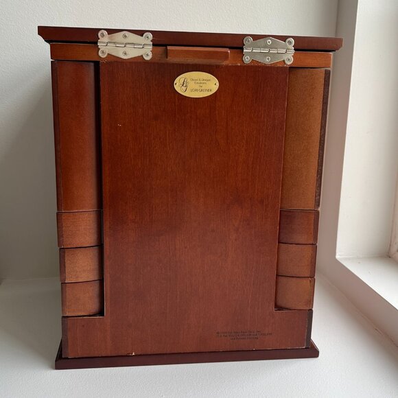 NWOB Lori Greiner 'For Your Ease Only' large, felt-lined wooden jewelry Box - Picture 5 of 16
